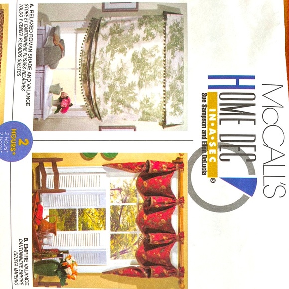 VOGUE MCCALLS SIMPLICITY HOME DECOR IN A SEC & HOME DECOR UNCUT PATTERNS - Picture 8 of 12
